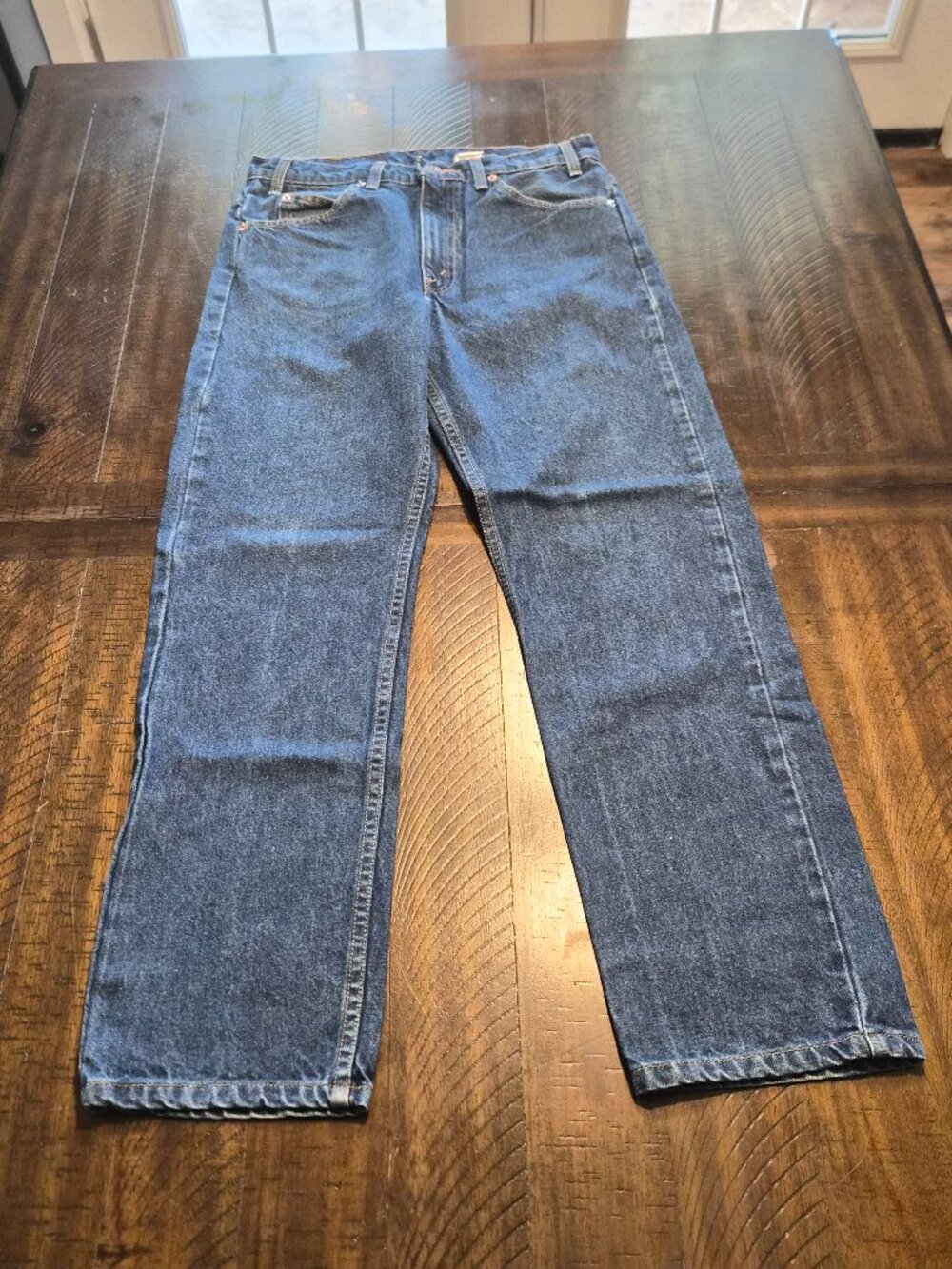 VTG Levis 505 Orange Tab Jeans Mens 32x30 Blue Wash Regular Straight Denim G971